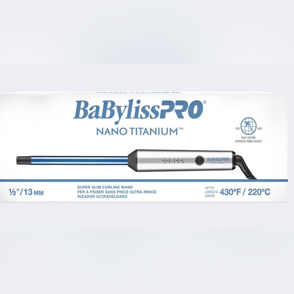 ** SOLD** BaBylissPRO® Nano Titanium™ Ultra-Slim 1/2" Curling Wand - Picture 1 of 11